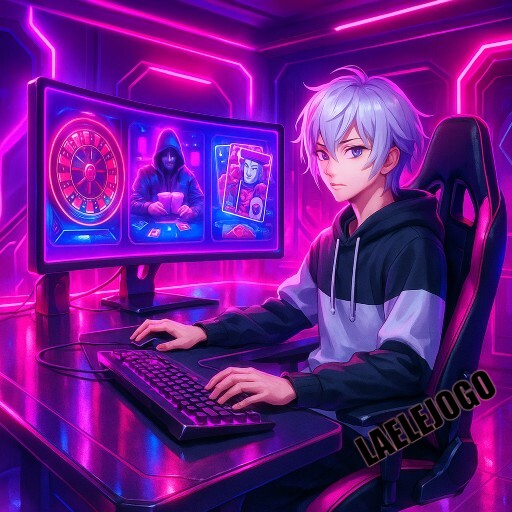 Imagem promocional da LAELEJOGO mostrando a plataforma e suas vantagens